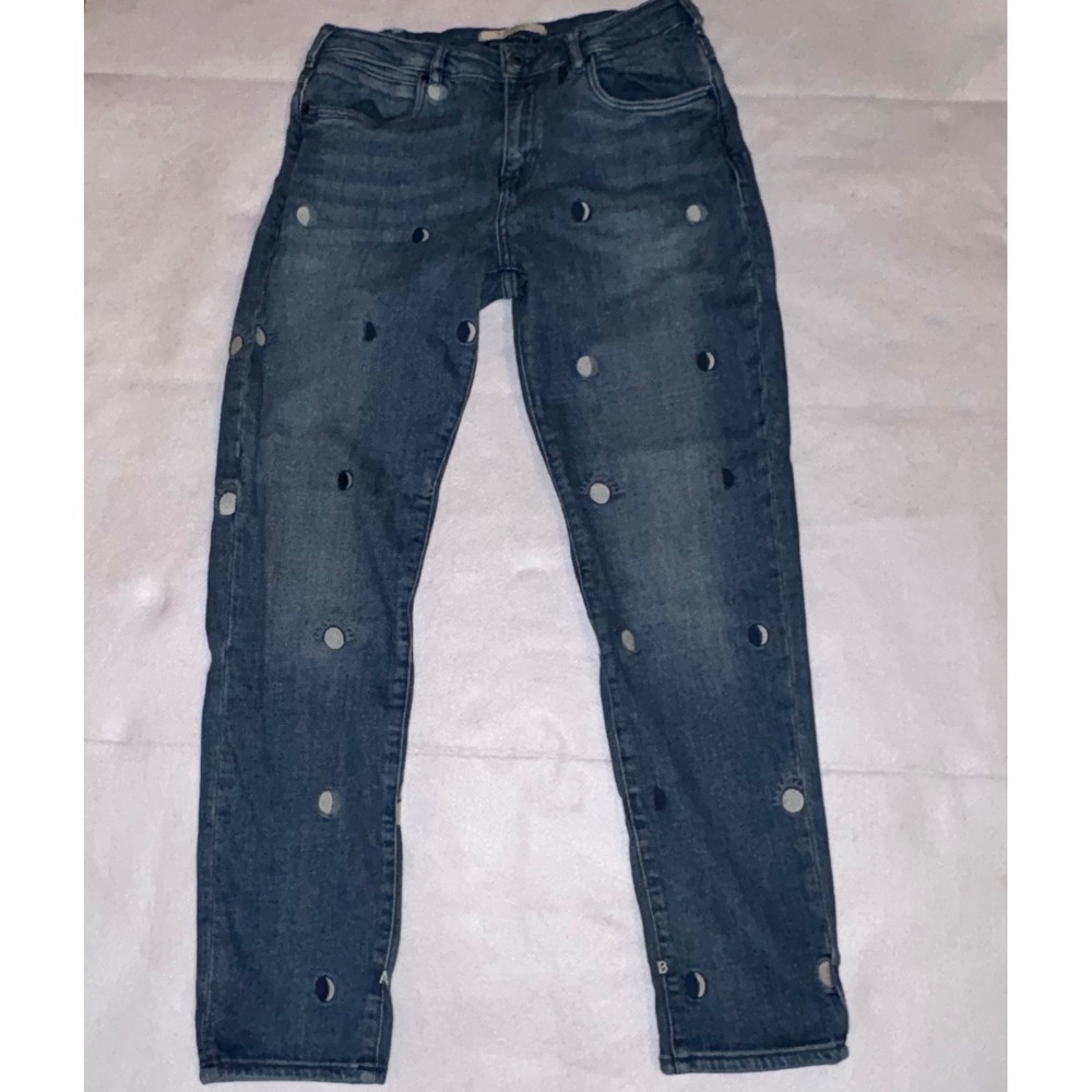 Scotch & Soda Spicy Sunday Jeans Petit Ami Slim Boyfriend Fit Moon embroidered‎